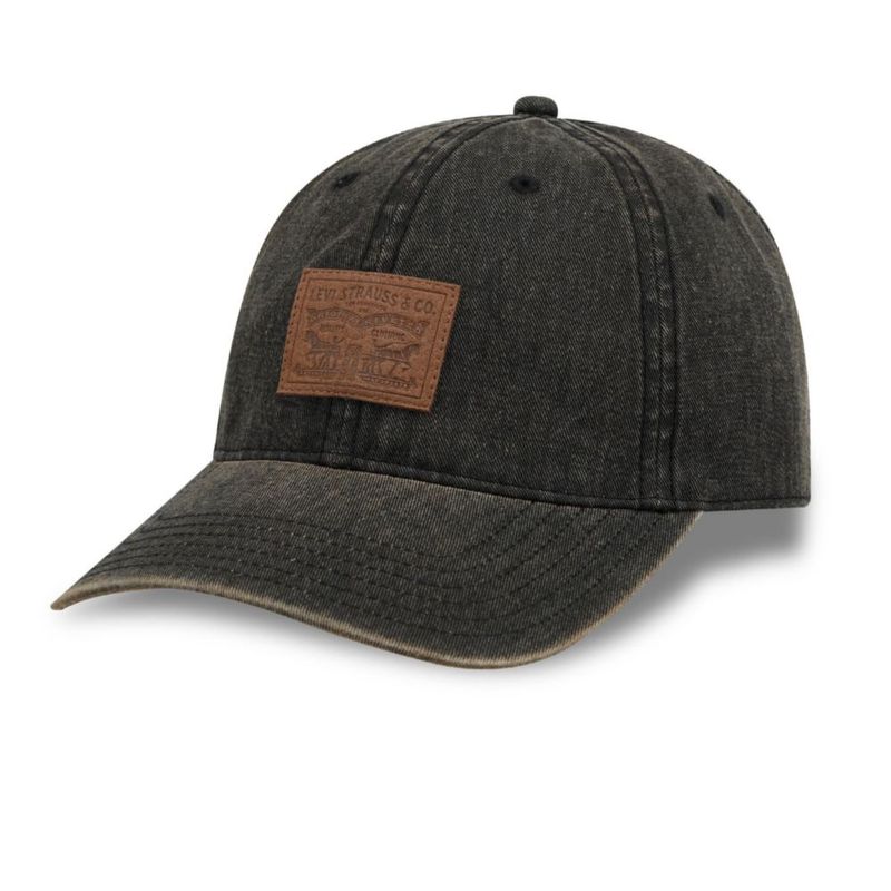 Gorra de béisbol Levi's de denim lavado negro – talla única