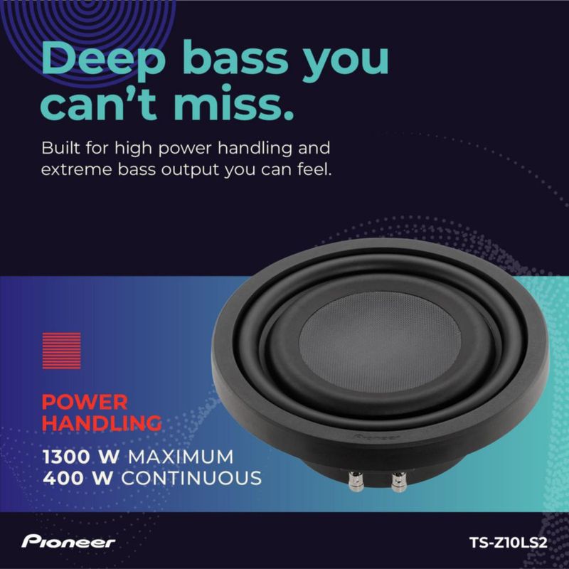 Subwoofer PIONEER TS-Z10LS2 de 10" 1300W máx