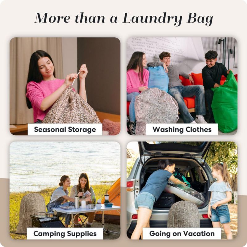 Bolsa de lavandería Handy Laundry XL 76 cm 27 kg con estampado de leopardo