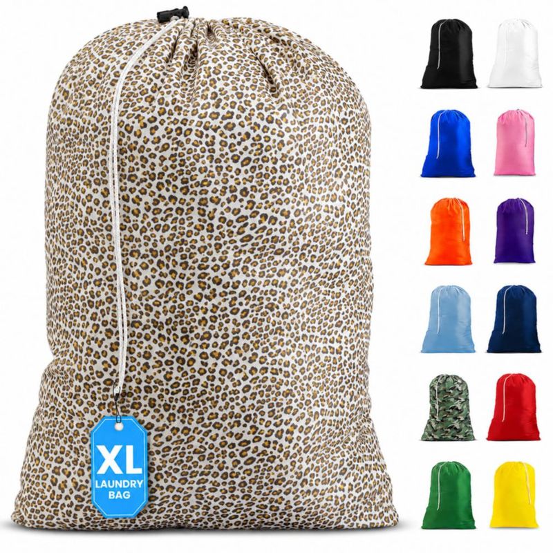 Bolsa de lavandería Handy Laundry XL 76 cm 27 kg con estampado de leopardo