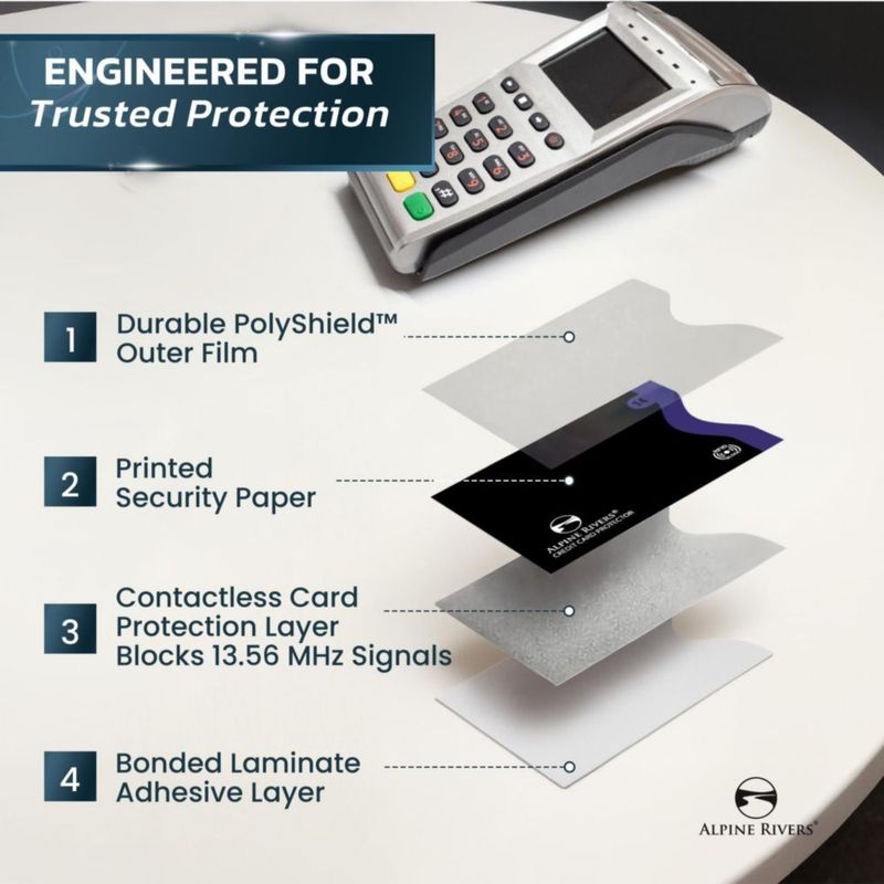 Fundas RFID Alpine Rivers Protector de Tarjetas - Pack de 14