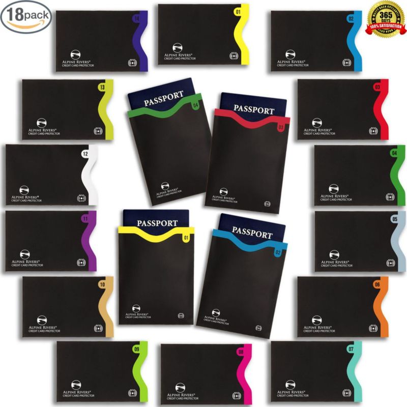 Fundas RFID Alpine Rivers Protector de Tarjetas - Pack de 14