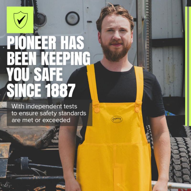 Traje de Trabajo Impermeable Pioneer 3 Piezas Amarillo – Mediano