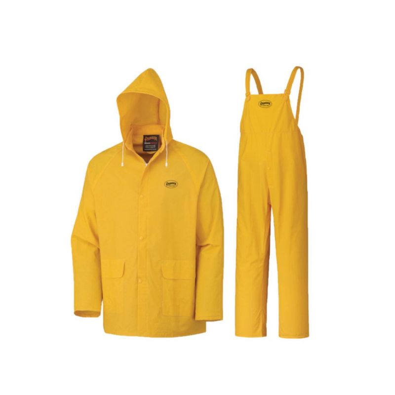 Traje de Trabajo Impermeable Pioneer 3 Piezas Amarillo – Mediano
