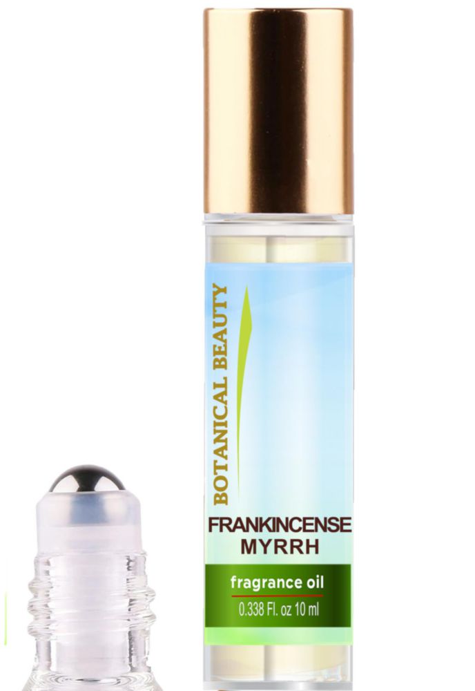 Botanical Beauty ACEITE DE PERFUME DE INCIENSO Y MIRRA ROLL‑ON 0.338 FL OZ (10 ML) - Sin Alcohol y Larga Duración