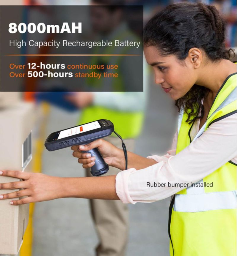 Terminal de datos Archer Products HTA11 con escáner Zebra y batería de 8000 mAh