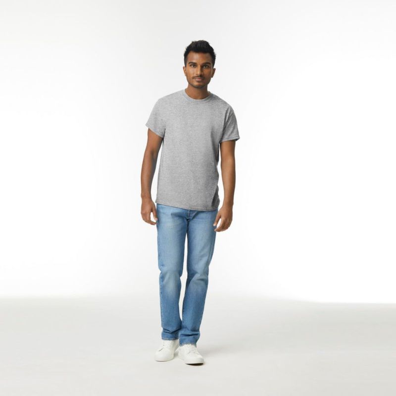 Camiseta Gildan G2000 Gris Deportivo Pack de 10 Talla Grande