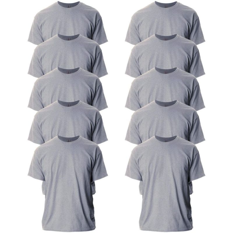Camiseta Gildan G2000 Gris Deportivo Pack de 10 Talla Grande