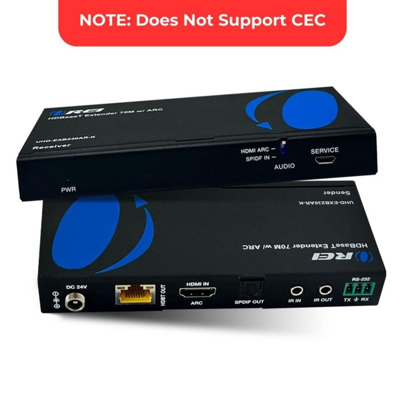 OREI Extensor HDMI Cat7 70 m (230 pies) HDBaseT 4K2K@60Hz IR bidireccional HDR ARC PoC