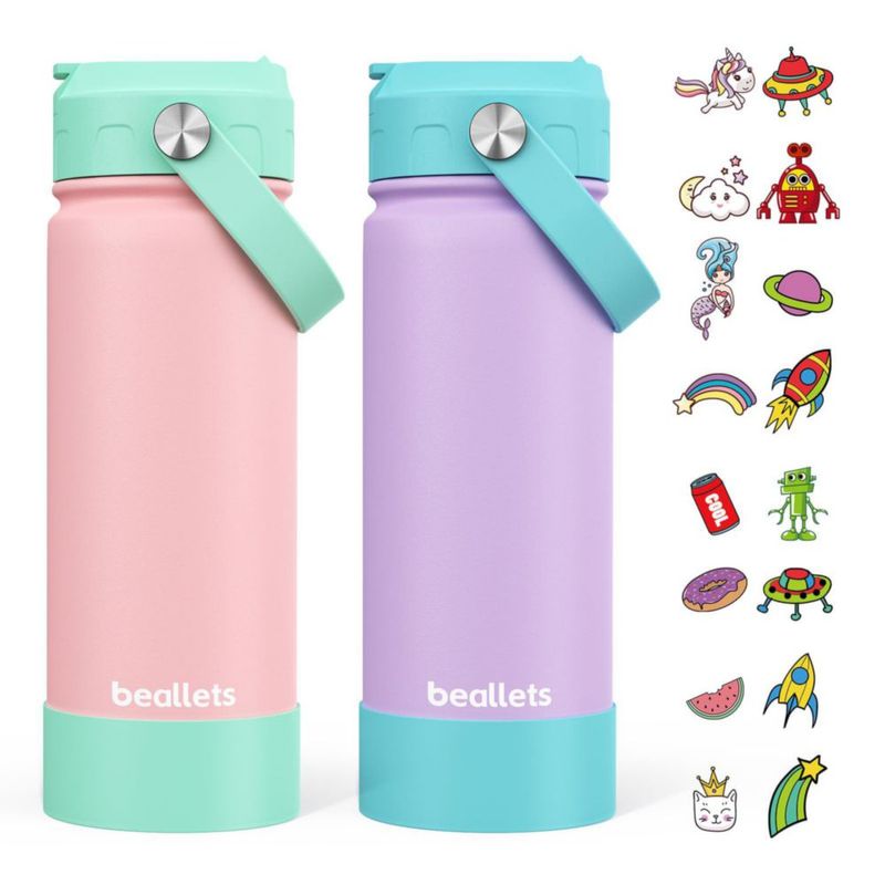 Botella Beallets de 532 ml Aislada para Niños – Pack de 2