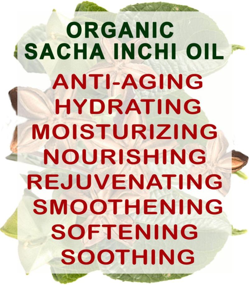 Aceite Orgánico de Sacha Inchi Botanical Beauty 100 % Natural Puro Virgen No Refinado Prensado en Frío Portador Certificado Orgánico para Cara Piel