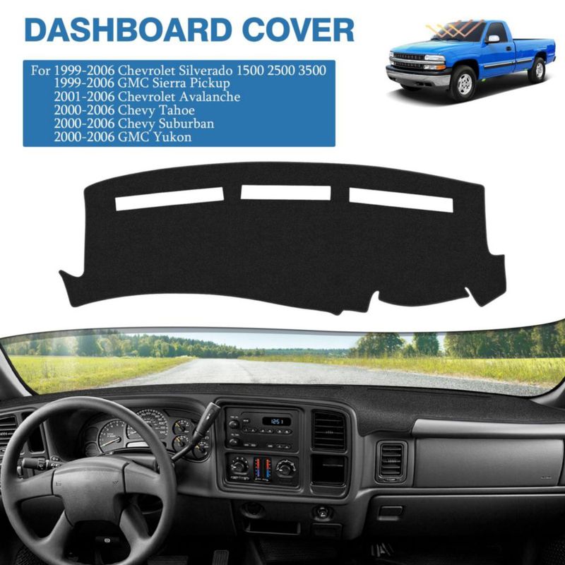 Cubierta de tablero FIILINES Silverado/Sierra 99-06 negro
