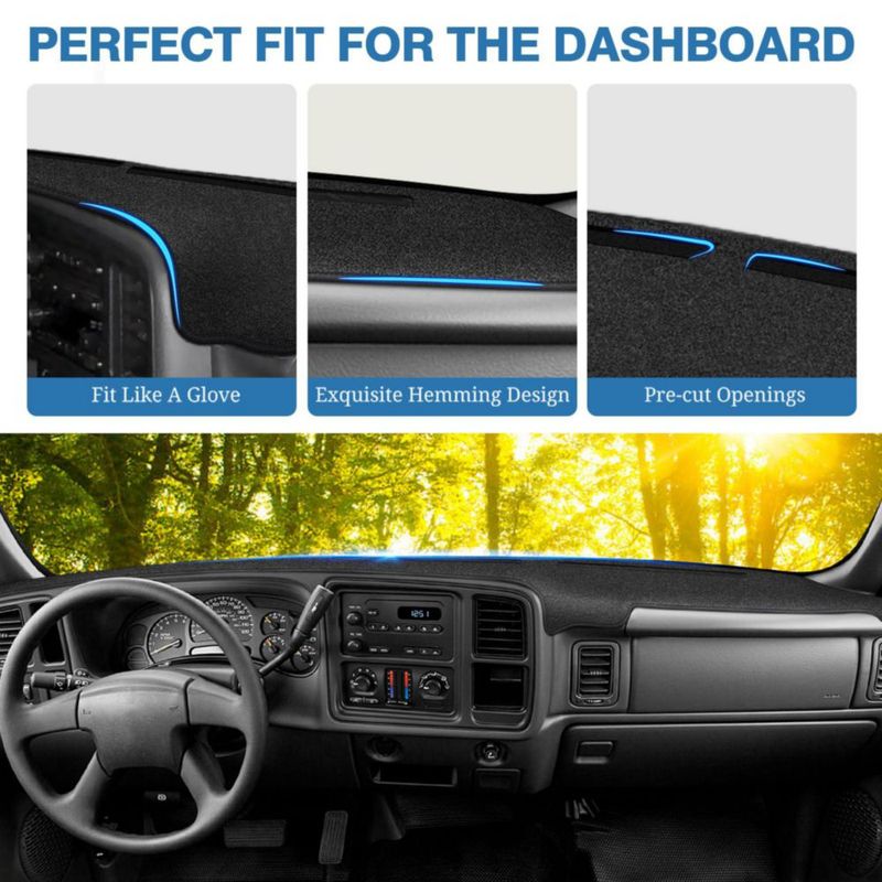 Cubierta de tablero FIILINES Silverado/Sierra 99-06 negro