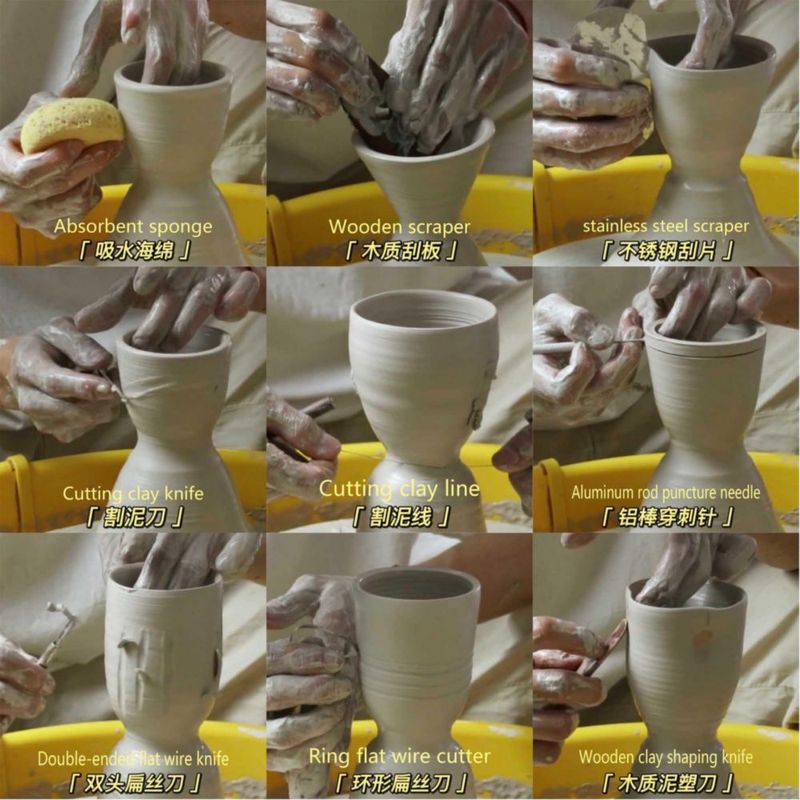 Herramientas de arcilla LANGQUN – Kit de cerámica 15 cm‑20 cm