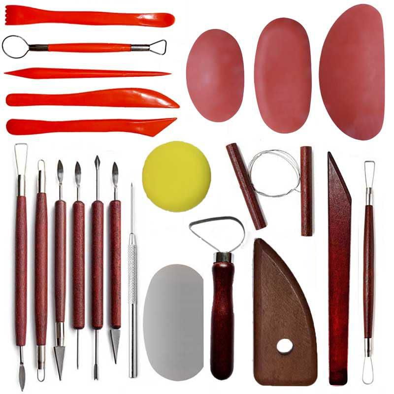 Herramientas de arcilla LANGQUN – Kit de cerámica 15 cm‑20 cm