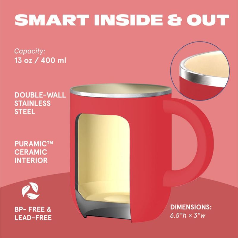 Taza Asobu 350 ml Rojo con Recubrimiento Cerámico