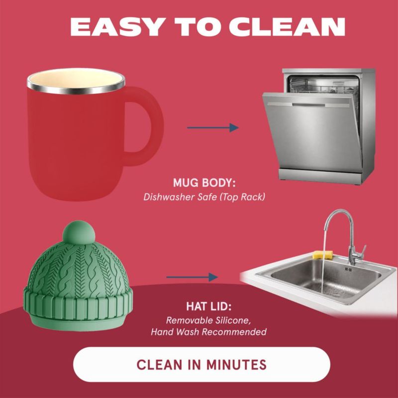 Taza Asobu 350 ml Rojo con Recubrimiento Cerámico