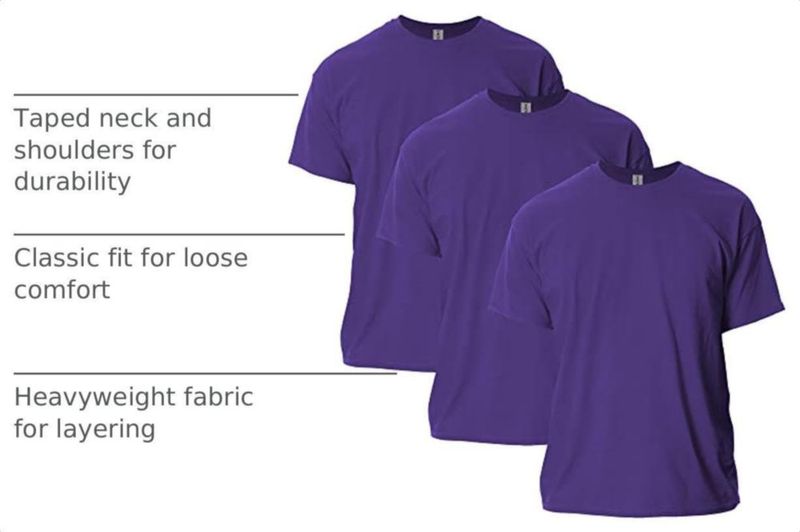 Camiseta Gildan G2000 Morada (Pack de 3) Talla Grande