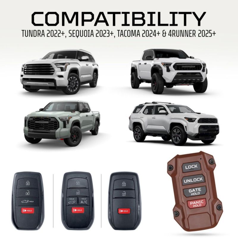 Llave a distancia AJT DESIGN para Toyota Tacoma/Tundra/4Runner/Sequoia