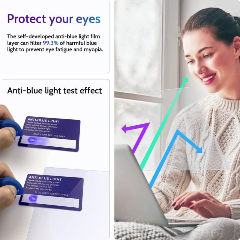 Protector de pantalla Peslv 39 cm anti luz azul - pack de 3