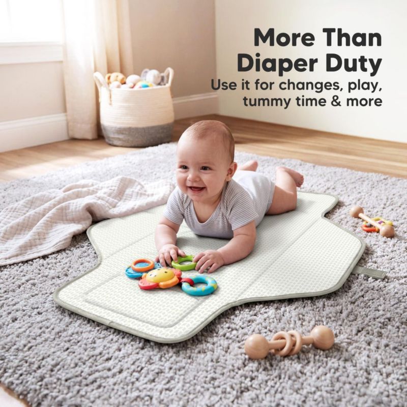 Alfombrilla cambiadora portátil KeaBabies 66 × 53 cm – Gran tamaño para viajes