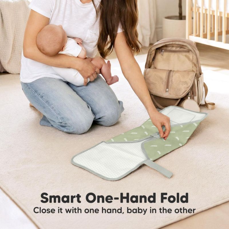 Alfombrilla cambiadora portátil KeaBabies 66 × 53 cm – Gran tamaño para viajes