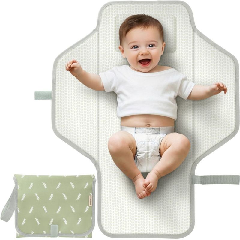 Alfombrilla cambiadora portátil KeaBabies 66 × 53 cm – Gran tamaño para viajes