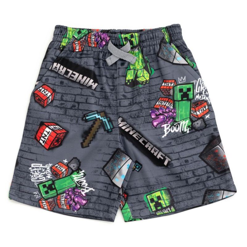 Conjunto Minecraft Graffiti Gris Talla 5