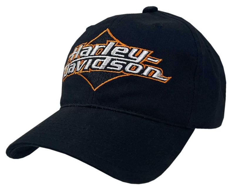 Gorra de béisbol Harley‑Davidson negra bordada