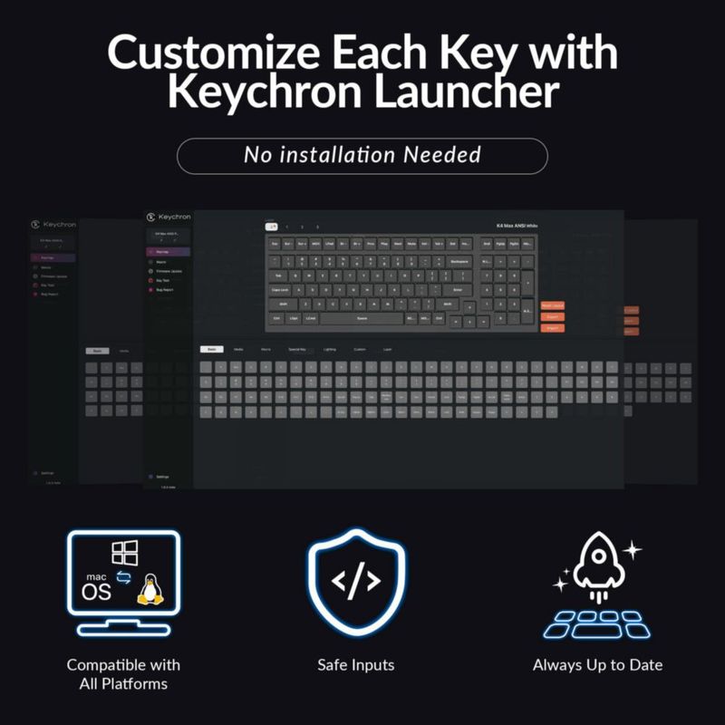 Teclado Mecánico Inalámbrico Keychron K4 Max con distribución 96% y QMK