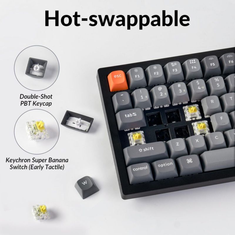 Teclado Mecánico Inalámbrico Keychron K4 Max con distribución 96% y QMK