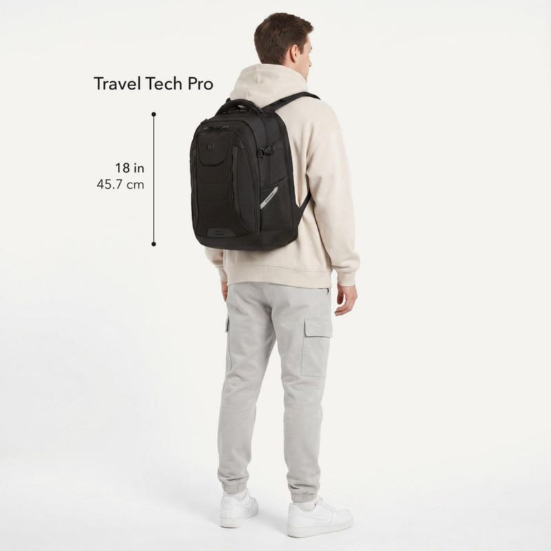 Mochila SwissGear de 16" para portátil compatible con TSA color carbón