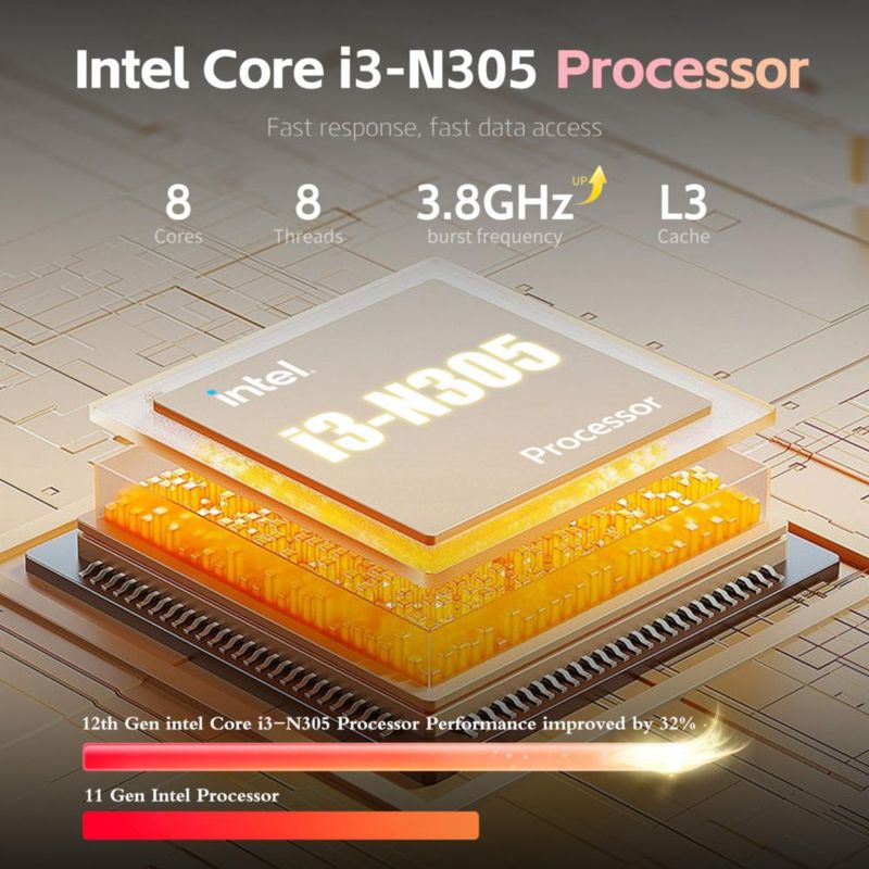 Laptop HP 17.3" Core i3 N305 16GB 512GB SSD Plata