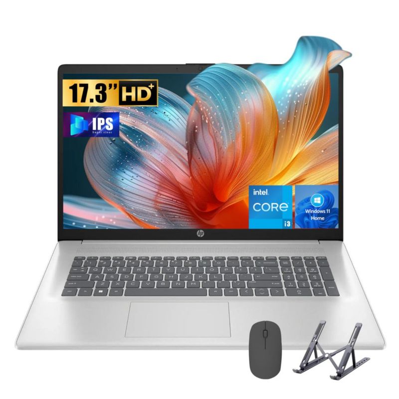 Laptop HP 17.3" Core i3 N305 16GB 512GB SSD Plata