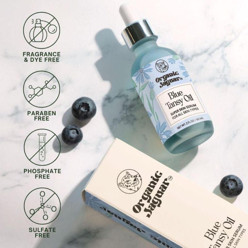 Suero Facial Orgánico Jaguar 60 ml Aceite de Tansy Azul