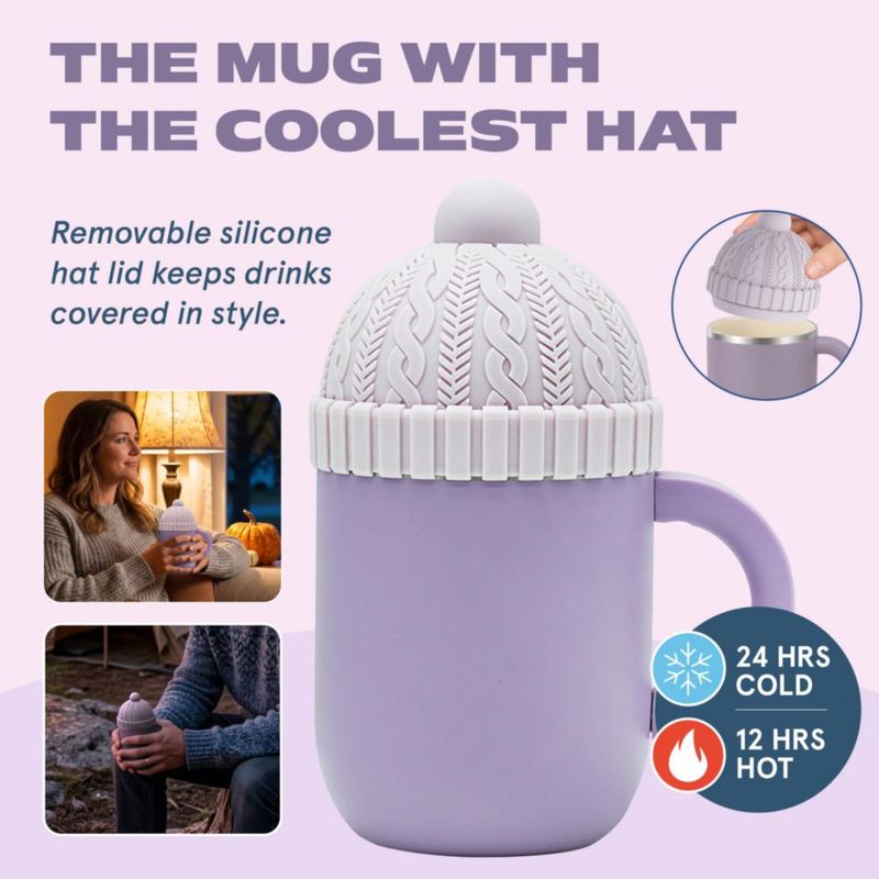 Taza Asobu 350 ml Púrpura con Recubrimiento Cerámico