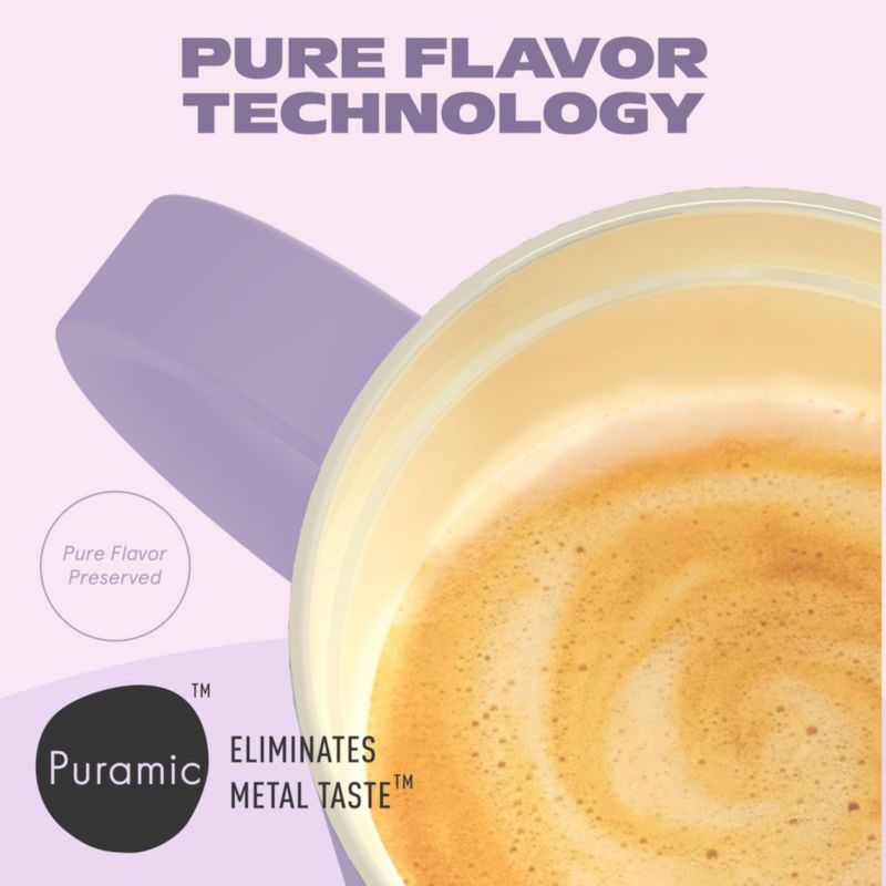 Taza Asobu 350 ml Púrpura con Recubrimiento Cerámico