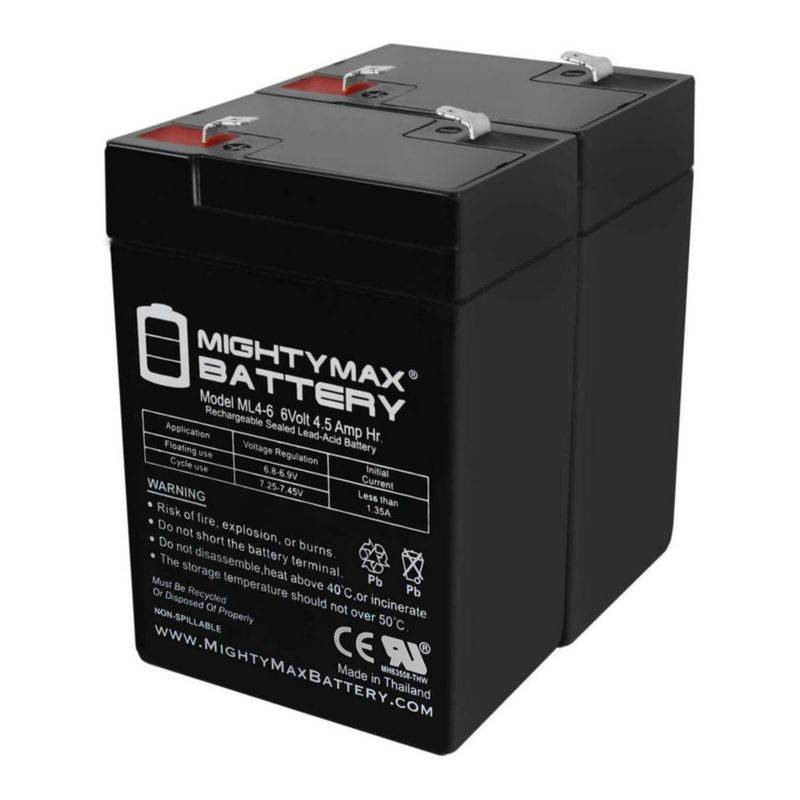 Batería Mighty Max ML4-6 6 V 45 Ah SLA (2 unidades)
