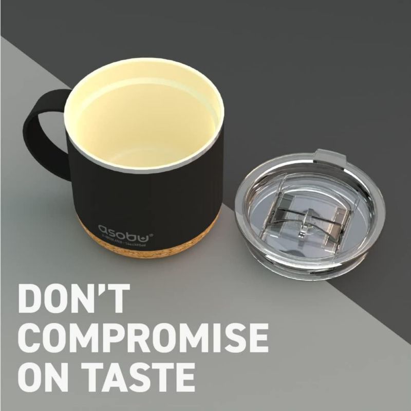 Taza Asobu de 490 ml cerámica aislada con asa