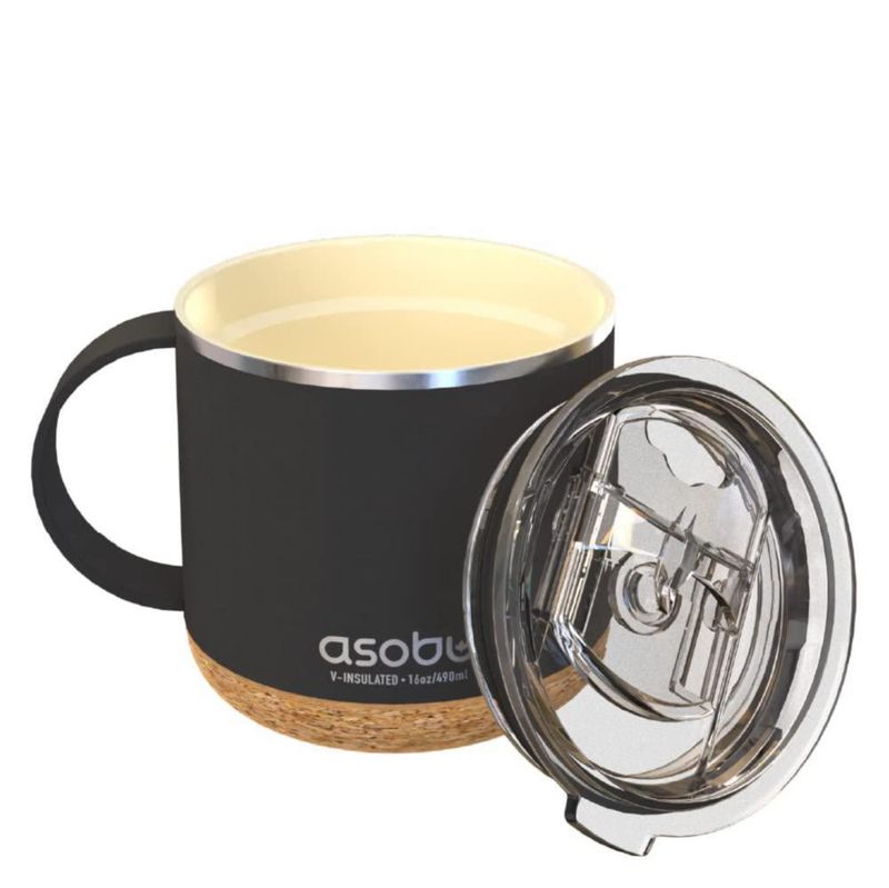 Taza Asobu de 490 ml cerámica aislada con asa