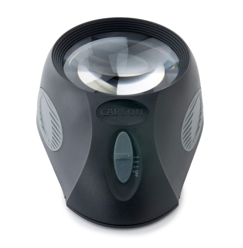 Lupa Carson LL-88 5x LED con 3 niveles de brillo