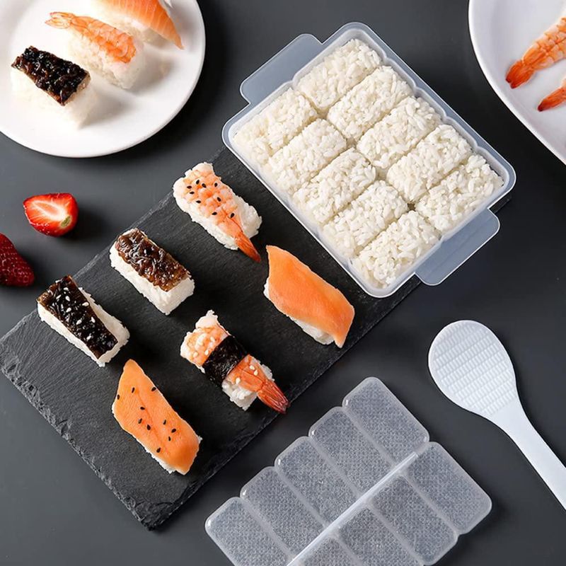 Molde de Sushi AYCCNH 10‑en‑1 para Bolas de Arroz Rectangulares