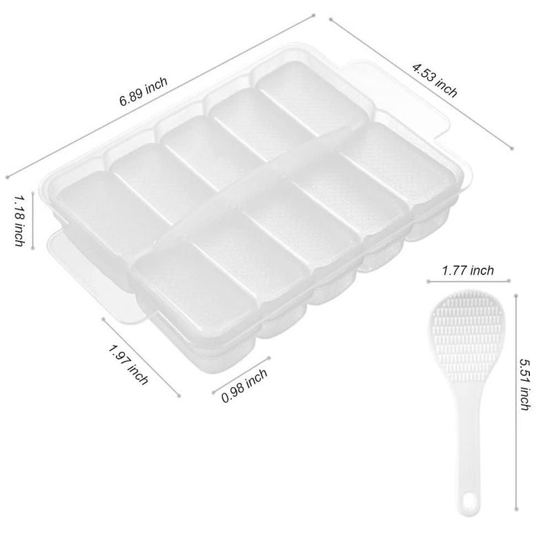 Molde de Sushi AYCCNH 10‑en‑1 para Bolas de Arroz Rectangulares