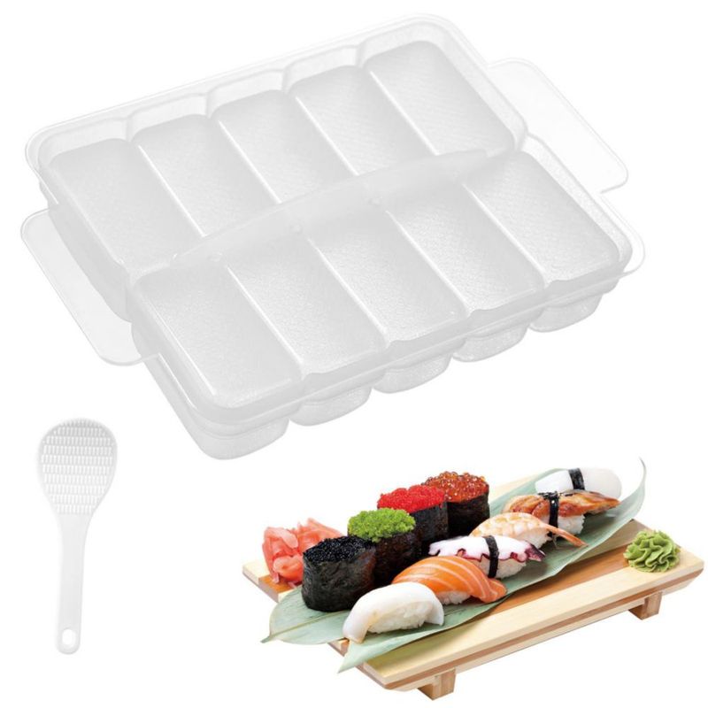 Molde de Sushi AYCCNH 10‑en‑1 para Bolas de Arroz Rectangulares