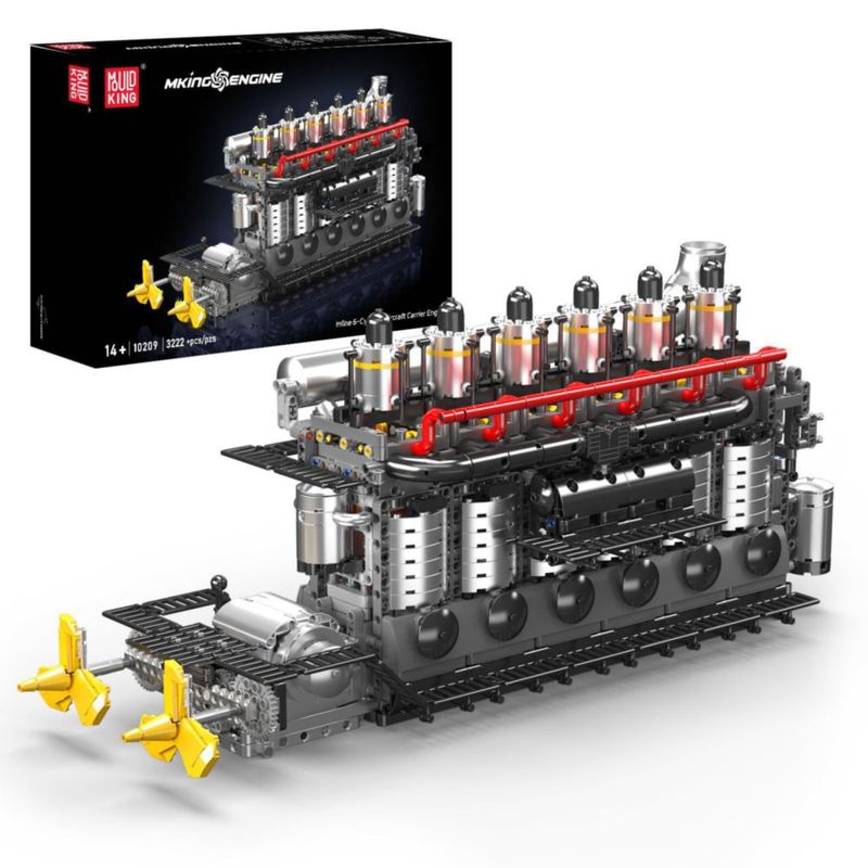 Bloques de Construcción Mould King 10209 - Kit de Motor de Portaaviones de 3222 Piezas