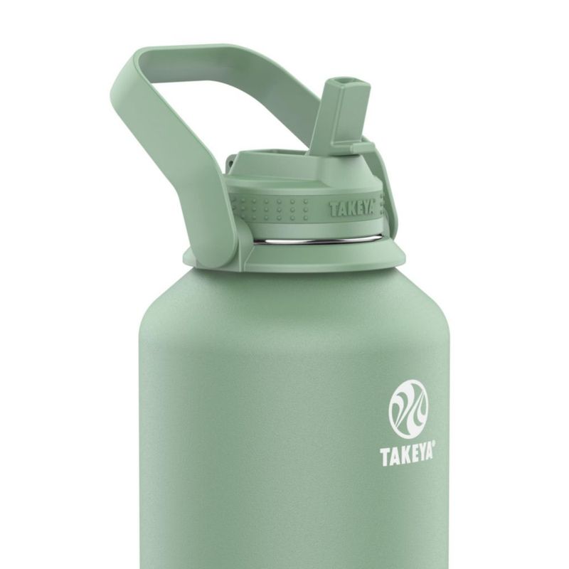 Takeya Botella de Agua Actives de Acero Inoxidable 64 oz con Tapa de Sorbete – A prueba de fugas Doble Pared Aislada Mantiene Bebidas Frías 24 h /