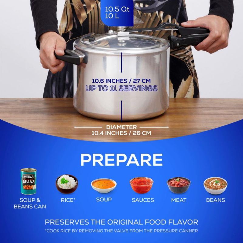 Olla a presión universal de 10 L de aluminio para cocina