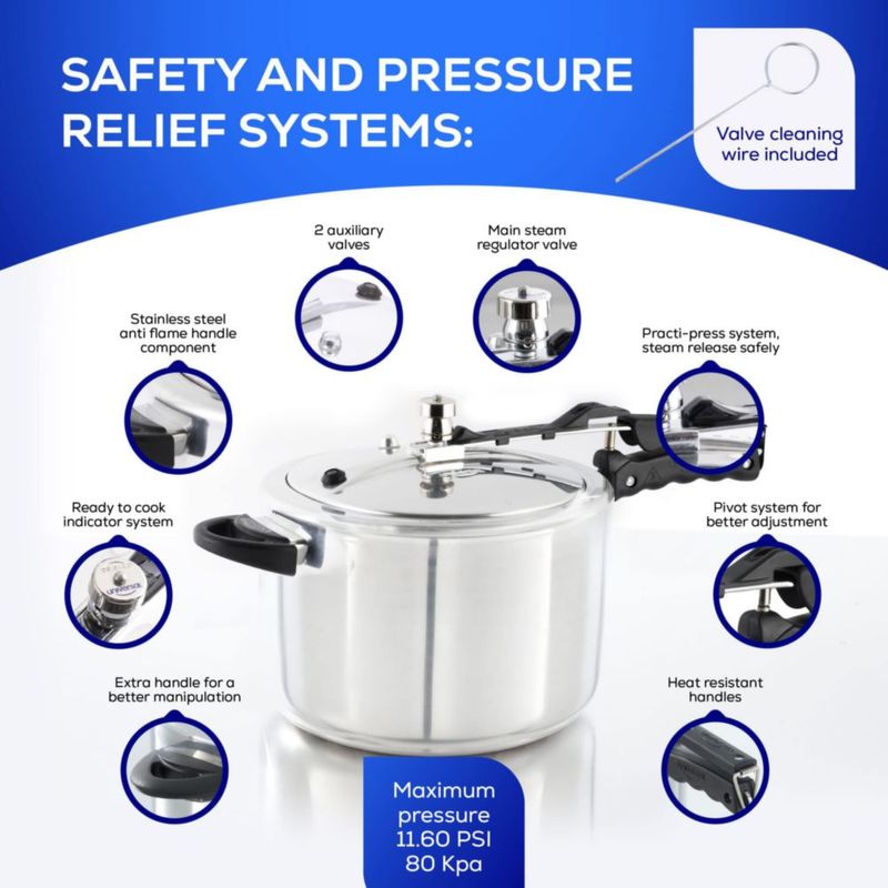 Olla a presión universal de 10 L de aluminio para cocina
