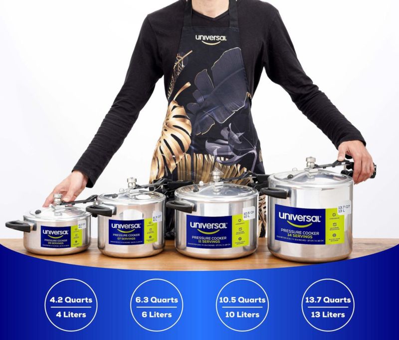 Olla a presión universal de 10 L de aluminio para cocina