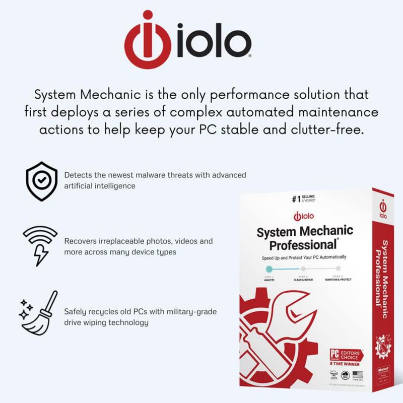 Software iolo System Mechanic Pro – Licencia para Windows